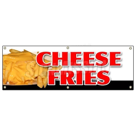 Signmission CHEESE FRIES BANNER SIGN french fries bacon cheddar cheese ranch melted B-72 Cheese Fries